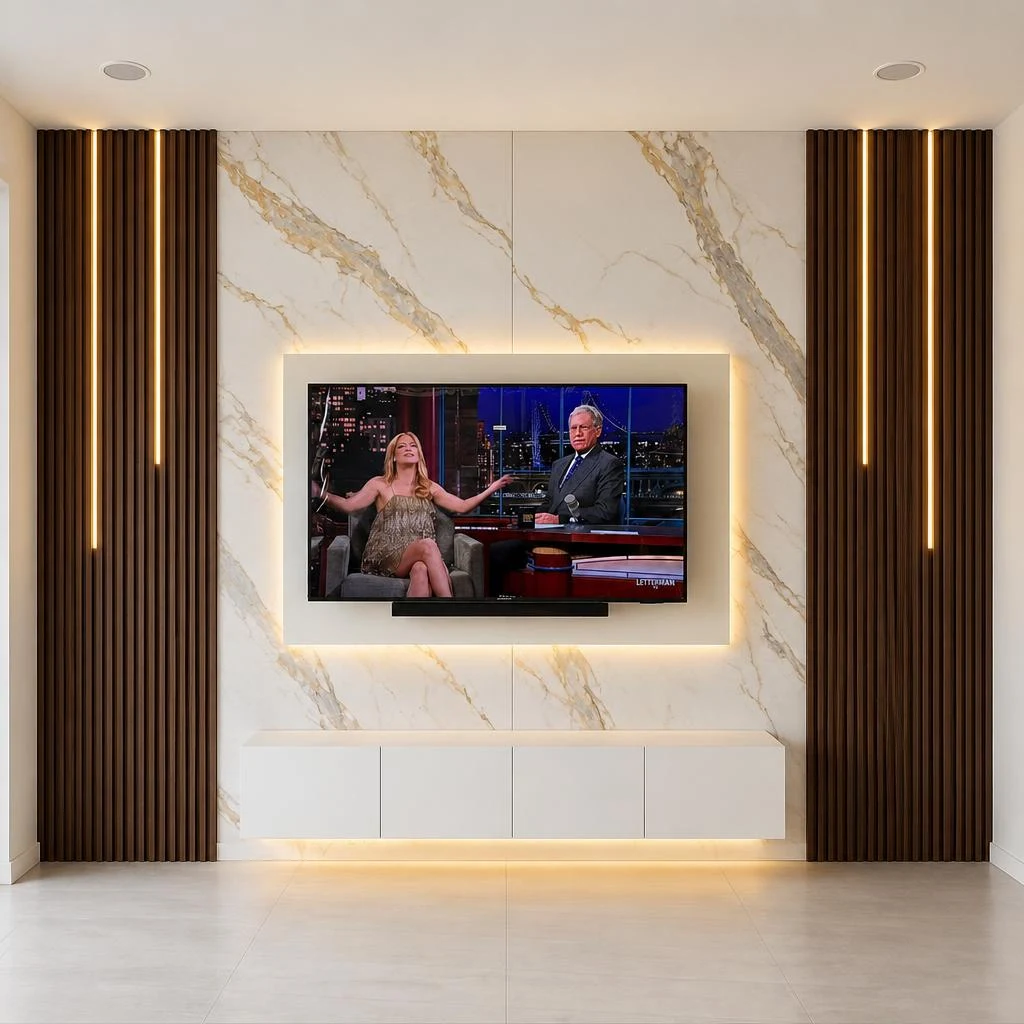 Marble feature wall Calgary