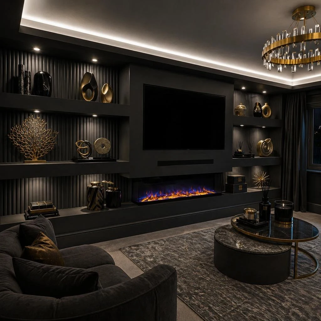 Custom luxury media wall Calgary